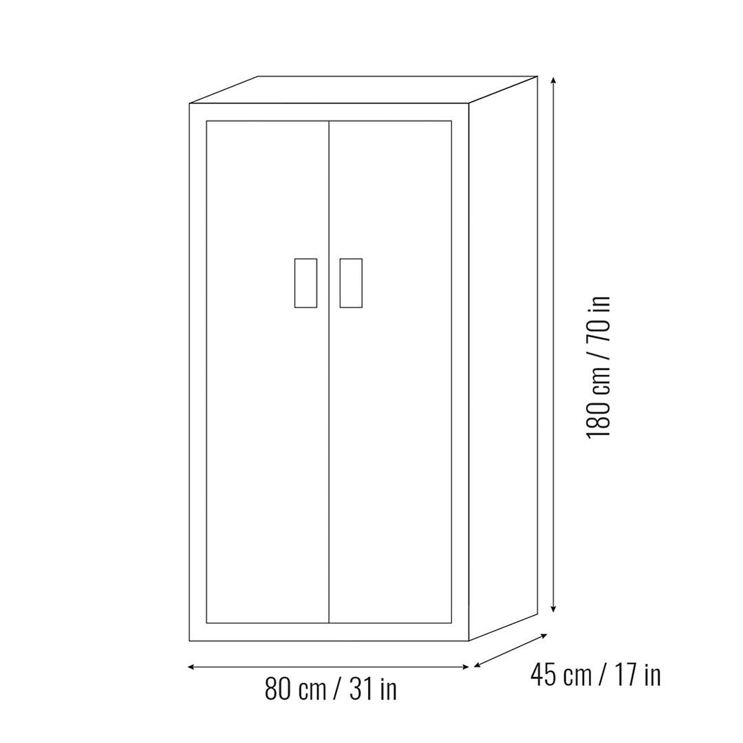 Szafa metalowa CABINET duża 180x80x45 cm - 4