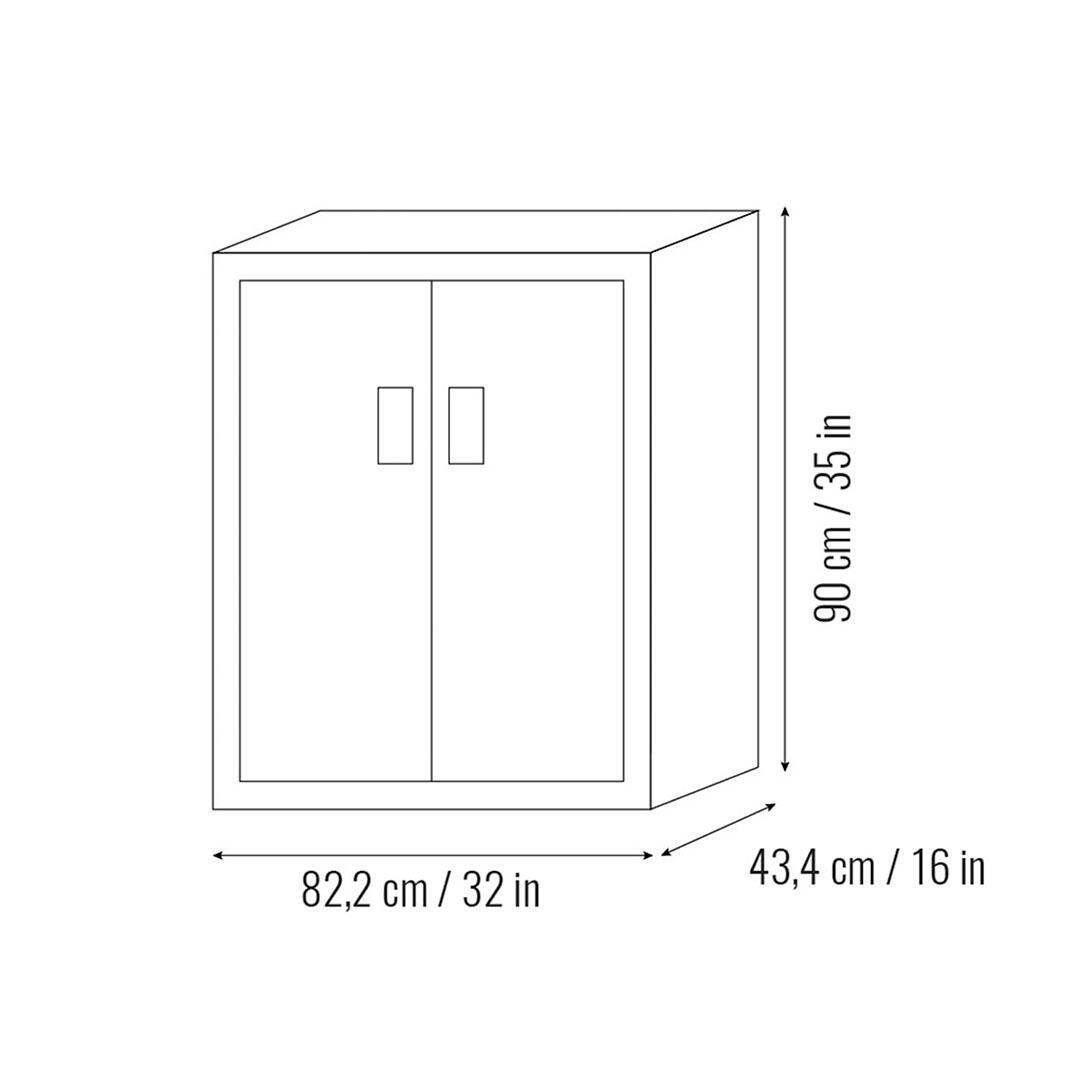 Szafa metalowa CABINET średnia 92x82.2x43.4 cm - 5