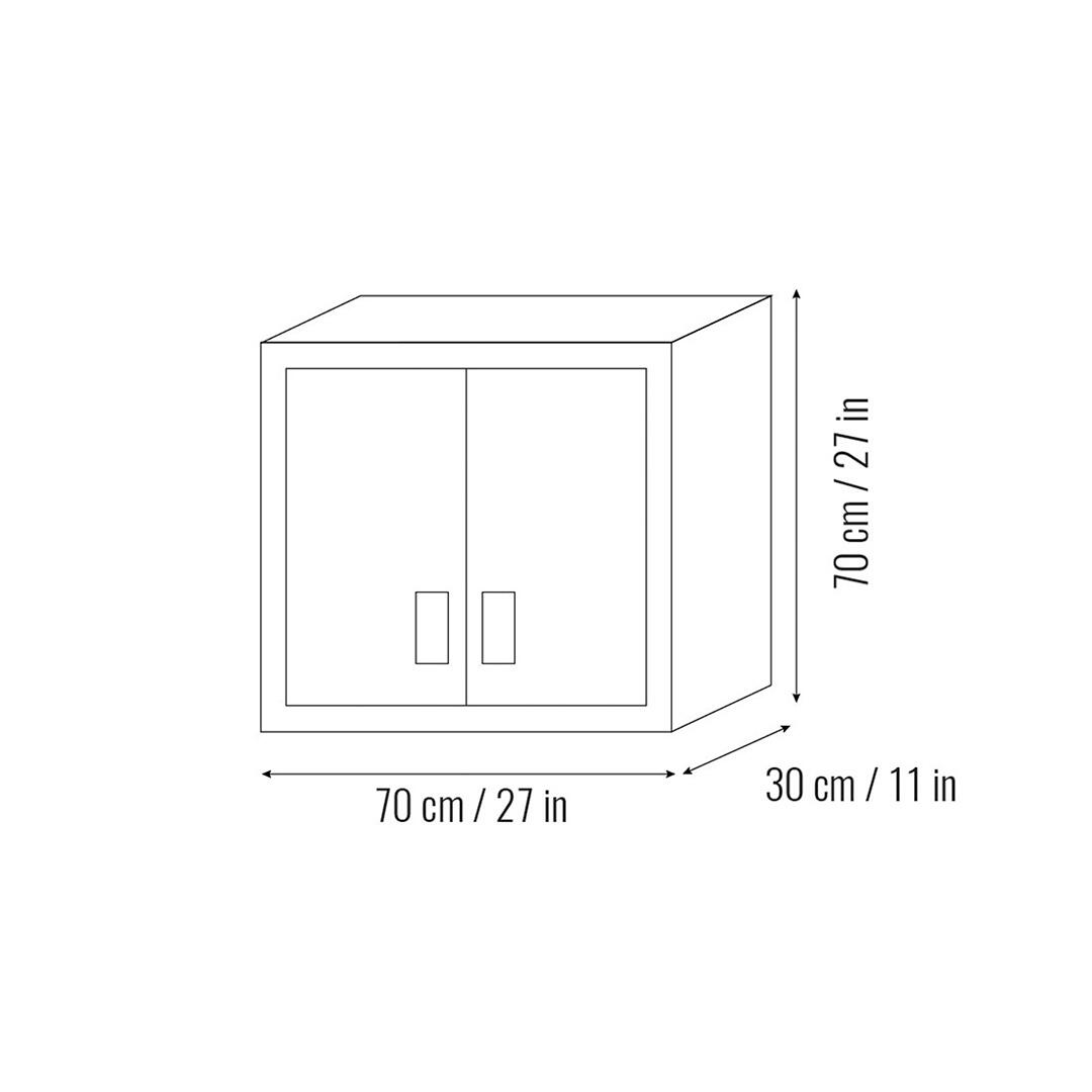 Szafa metalowa CABINET ścienna mała 40x70x30 cm - 3