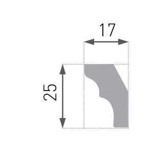 Sztukateria ścienna listwa E-2 - 3