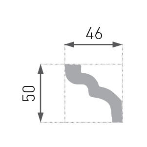 Sztukateria ścienna listwa E-7 - 3