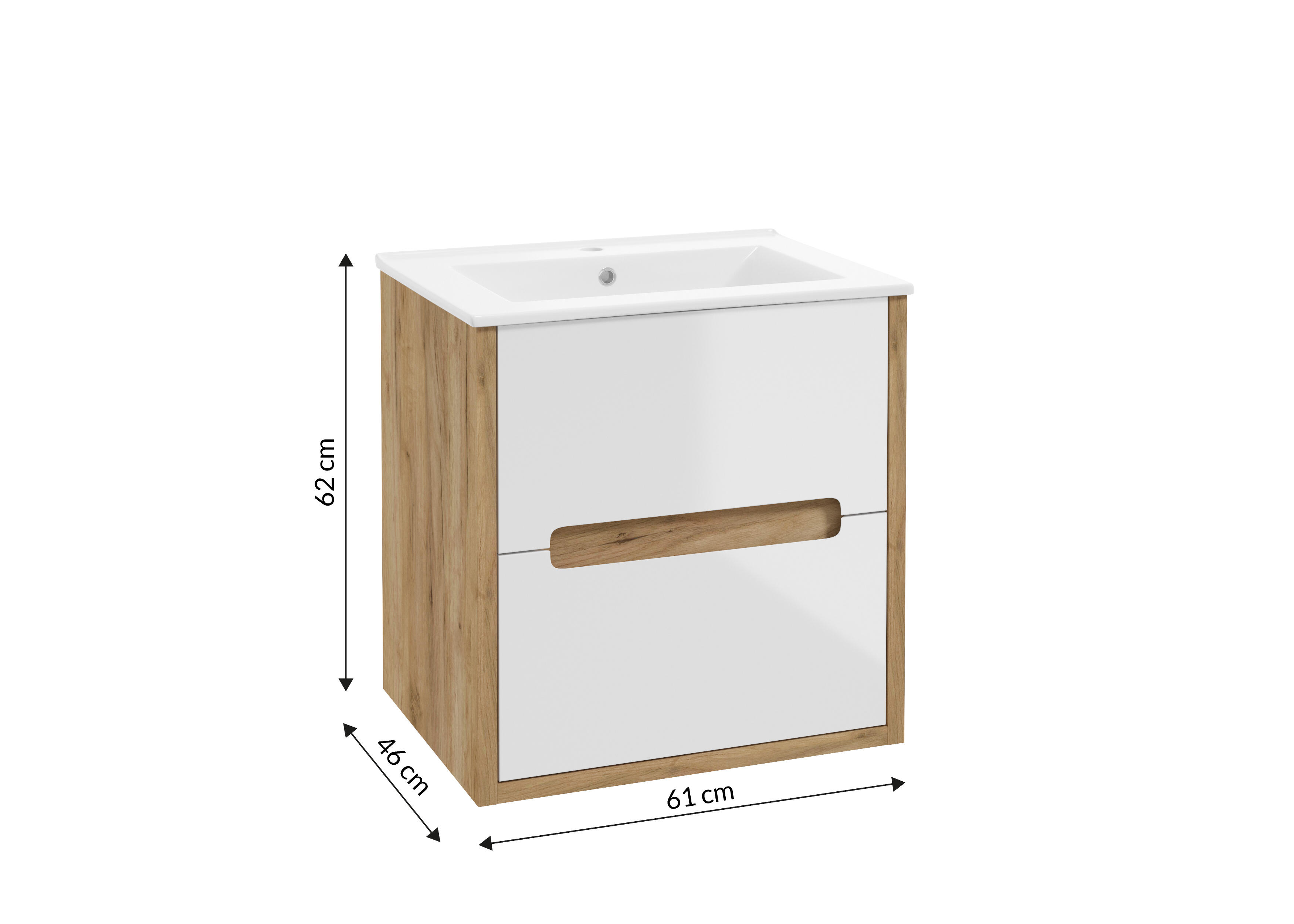 Szafka pod umywalkę Nobu 60 cm  - 4