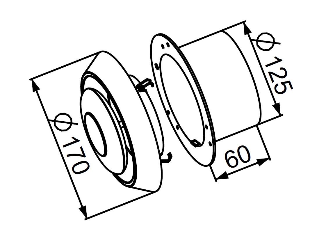 Anemostat fi 125 AN2 - 2
