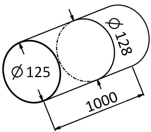 Kanał wentylacyjny okrągły fi 125 1,0 mb KO125-10 - 2