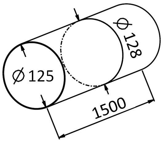 Kanał wentylacyjny okrągły fi 125 1,5 mb KO125-15 - 2