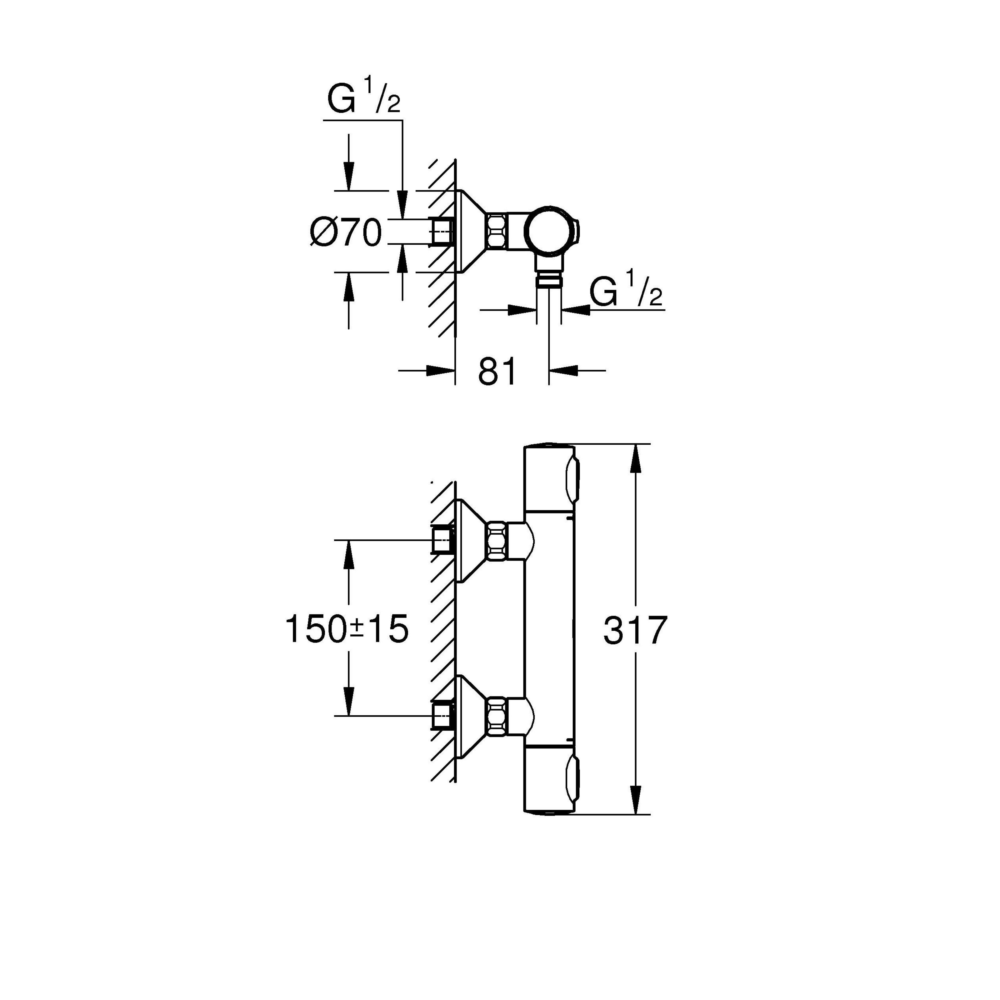 Bateria prysznicowa termostatyczna Precision Flow chrom - 2