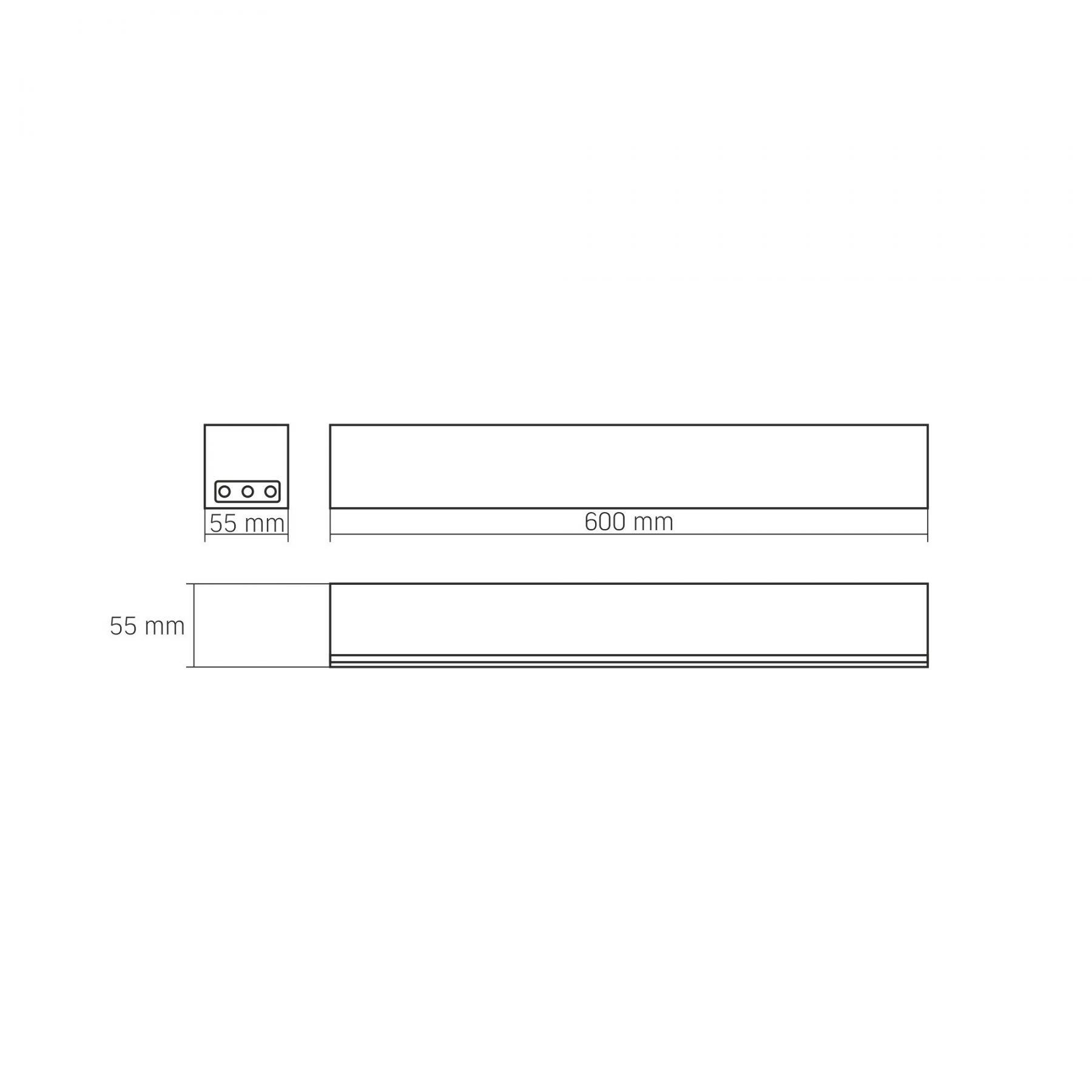 Lampa liniowa LED 24W 5000K 0,6m czarna - 4
