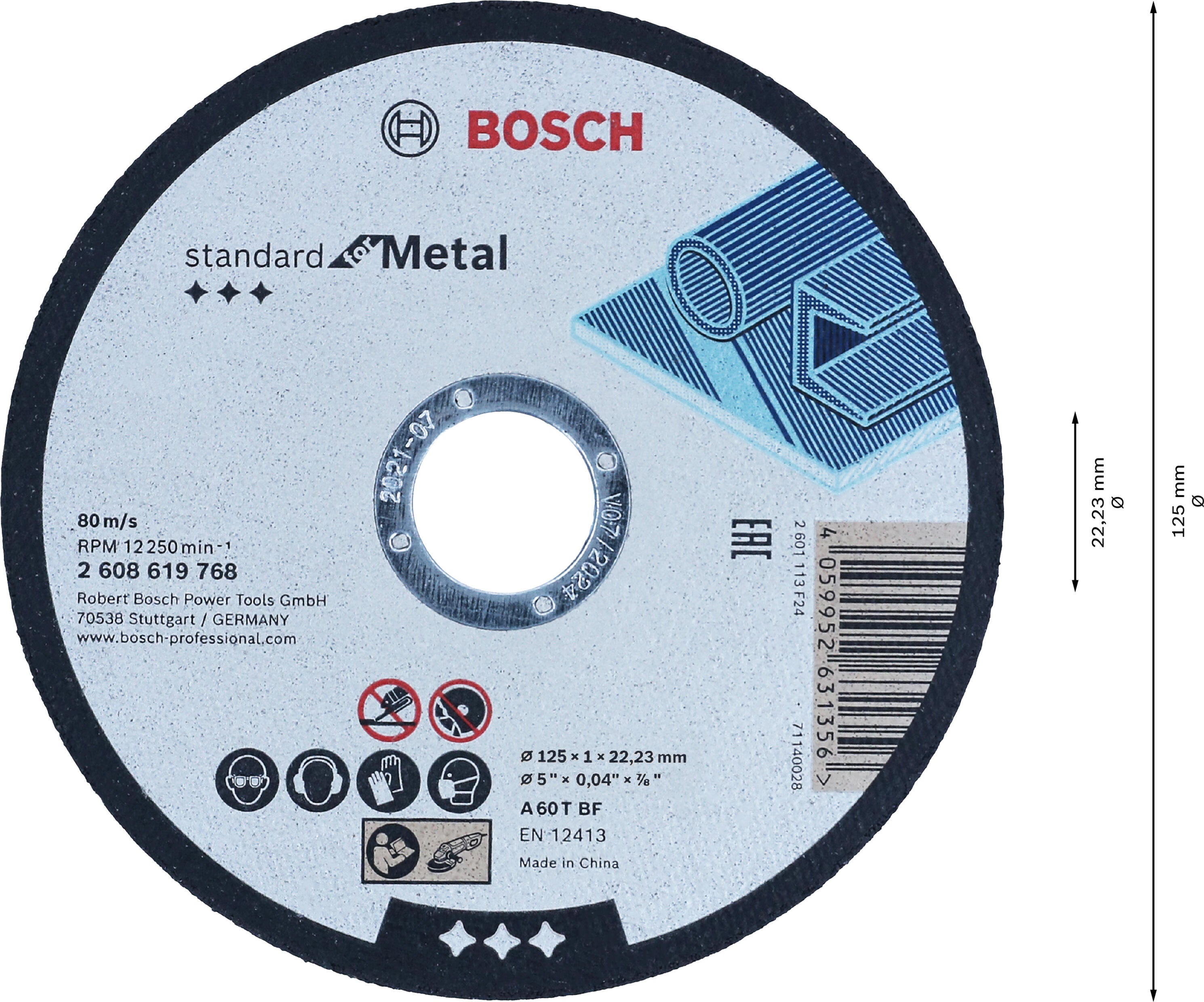 Tarcza do cięcia metalu 125x1x22,23mm - 1szt. - 3