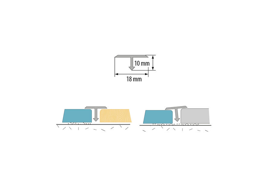 Profil fugowy łączący 18 mm Aluminium 250 cm Srebrny anoda mat CEZAR - 3