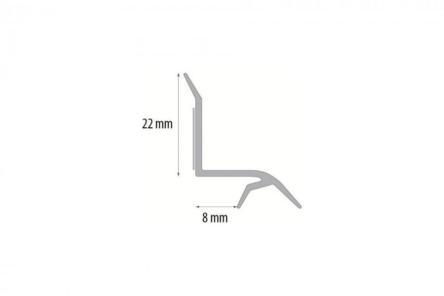 Profil wannowy samoprzylepny PVC 183 cm Biały RAL 9003 CEZAR - 3