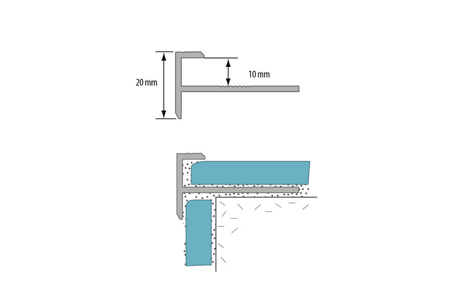 Profil schodowy CL  Aluminium 250 cm Srebrny K15 anoda mat CEZAR - 3