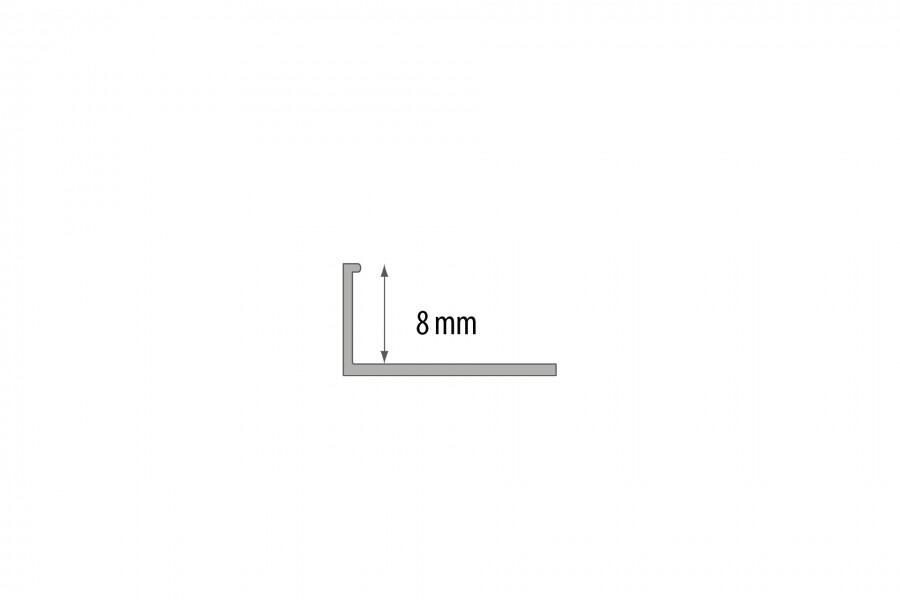 Profil ozdobny do glazury 8 mm PV 250 cm Biały mat RAL 9003 CEZAR - 3