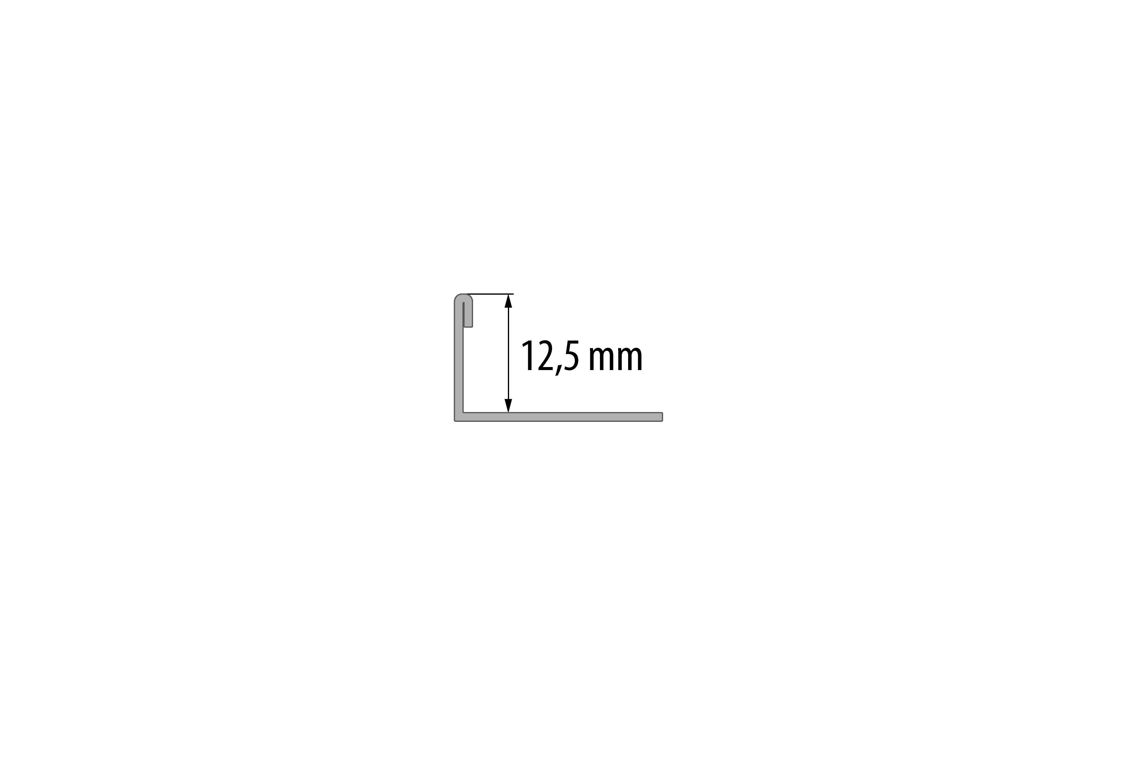 Profil narożny 12.5mmx24mm 0.8mm Stal nierdzew. 250cm Stalowy szczotkowany CEZAR - 2