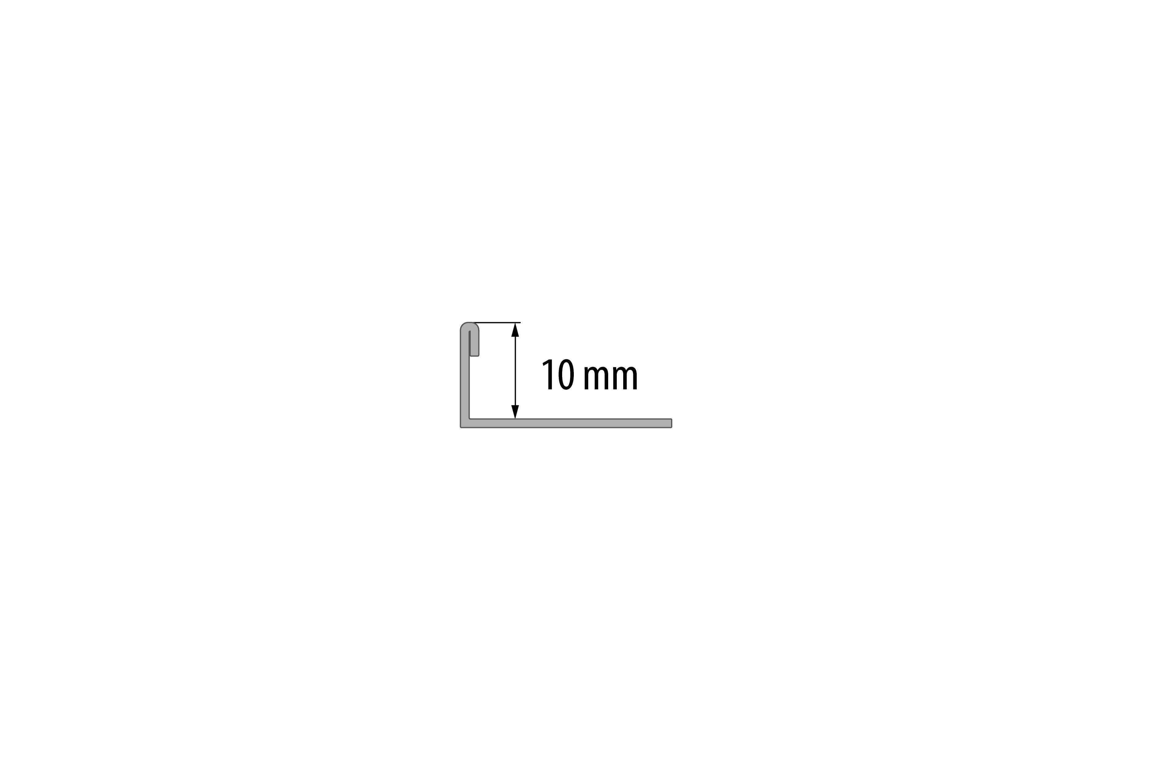 Profil narożny 10mmx24mm 0.8mm Stal nierdzewna 250cm Stalowy szczotkowany CEZAR - 2