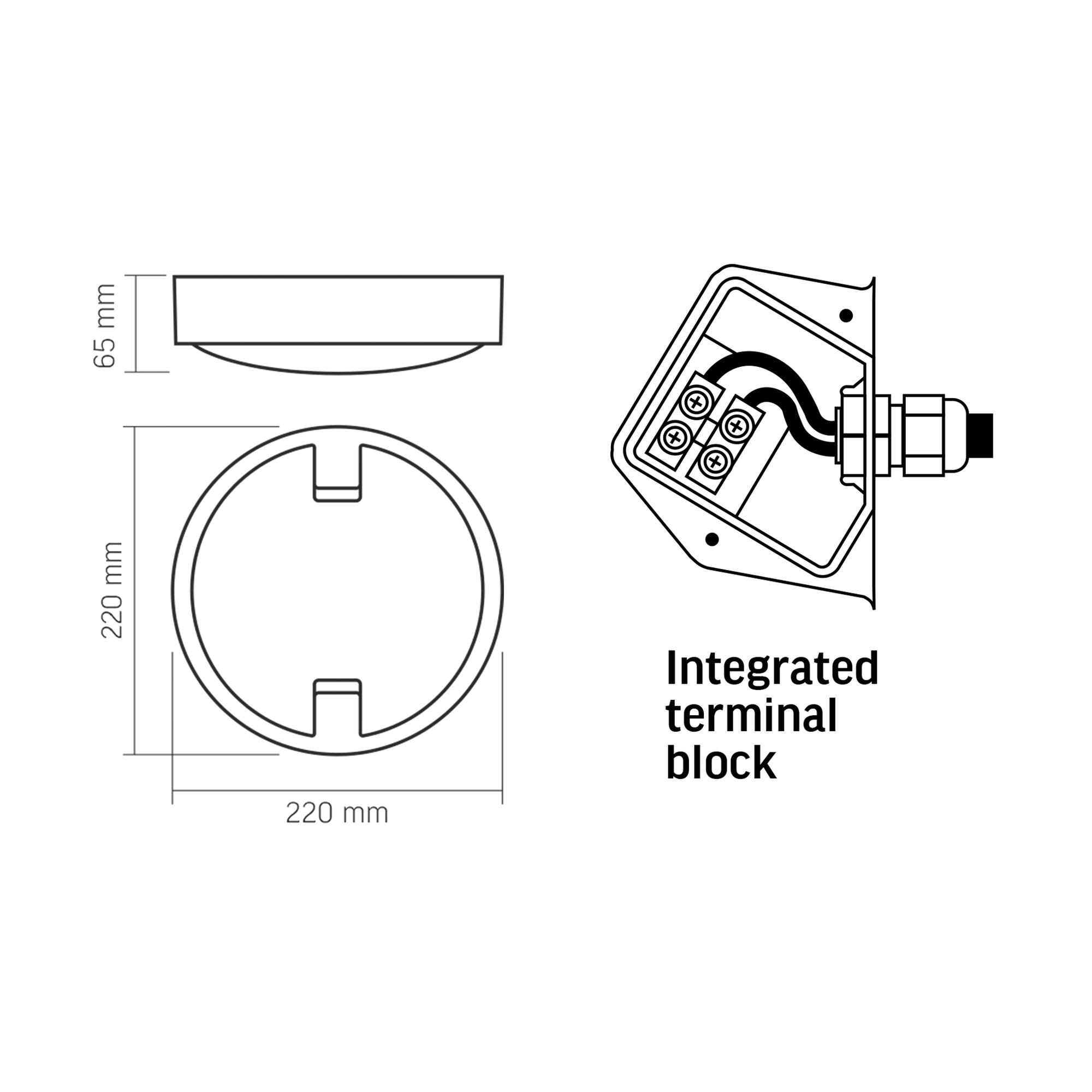 Plafon LED Inga 18W 1440lm 5000K IP65 szary - 5