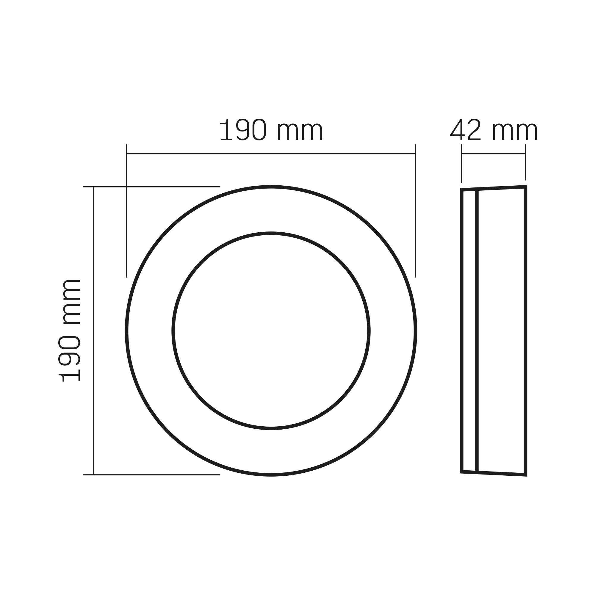 Plafon LED Lena 15W 1125lm 5000K IP65 czarny - 5