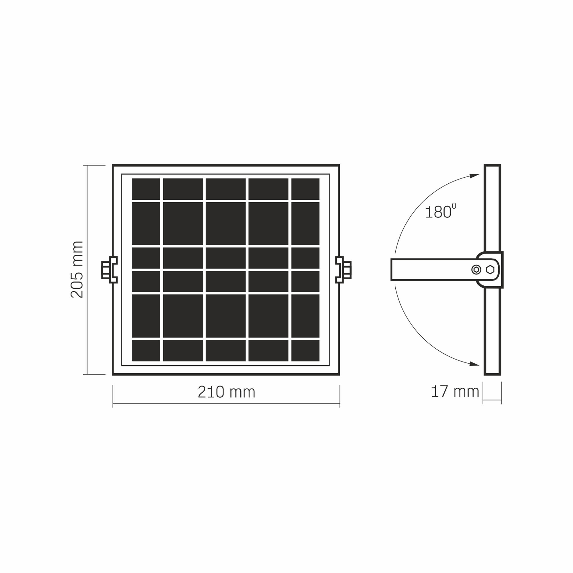 Naświetlacz solarny 1400lm 5000mAh IP65 szary - 5