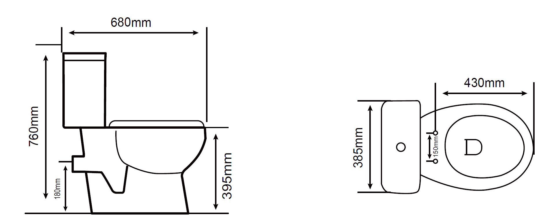 WC kompakt Aveeo Trefl biały - 3