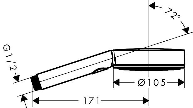 Słuchawka prysznicowa Pulsify Hansgrohe czarna - 3