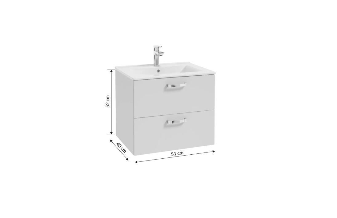 Szafka z umywalką Focus 50 cm biała - 4