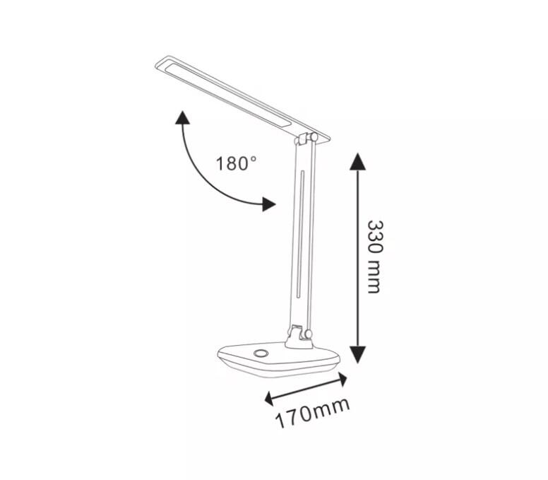 Lampka biurkowa LED Vinto, czarna - 3