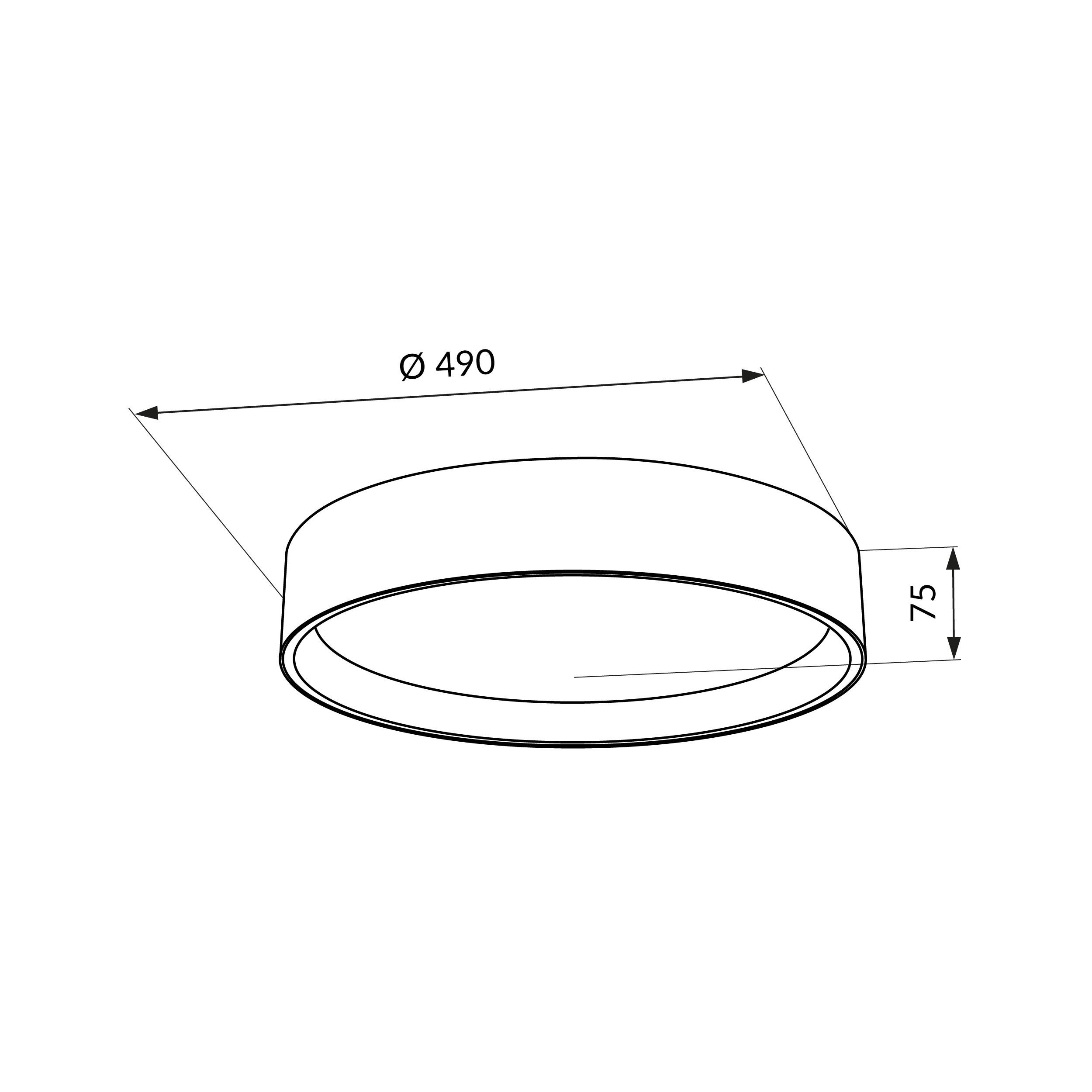 Plafon LED Bento 36W 2000 lm IP20, czarny/złoty - 3