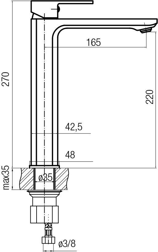 Bateria umywalkowa Valvex Remo biała  - 2