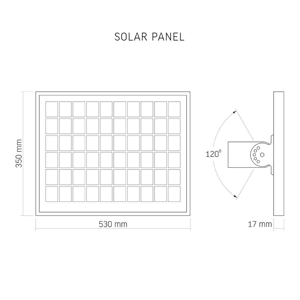 Oprawa solarna Street light 2500lm 25Ah IP65 czujnik zmierzchu + pilot - 5