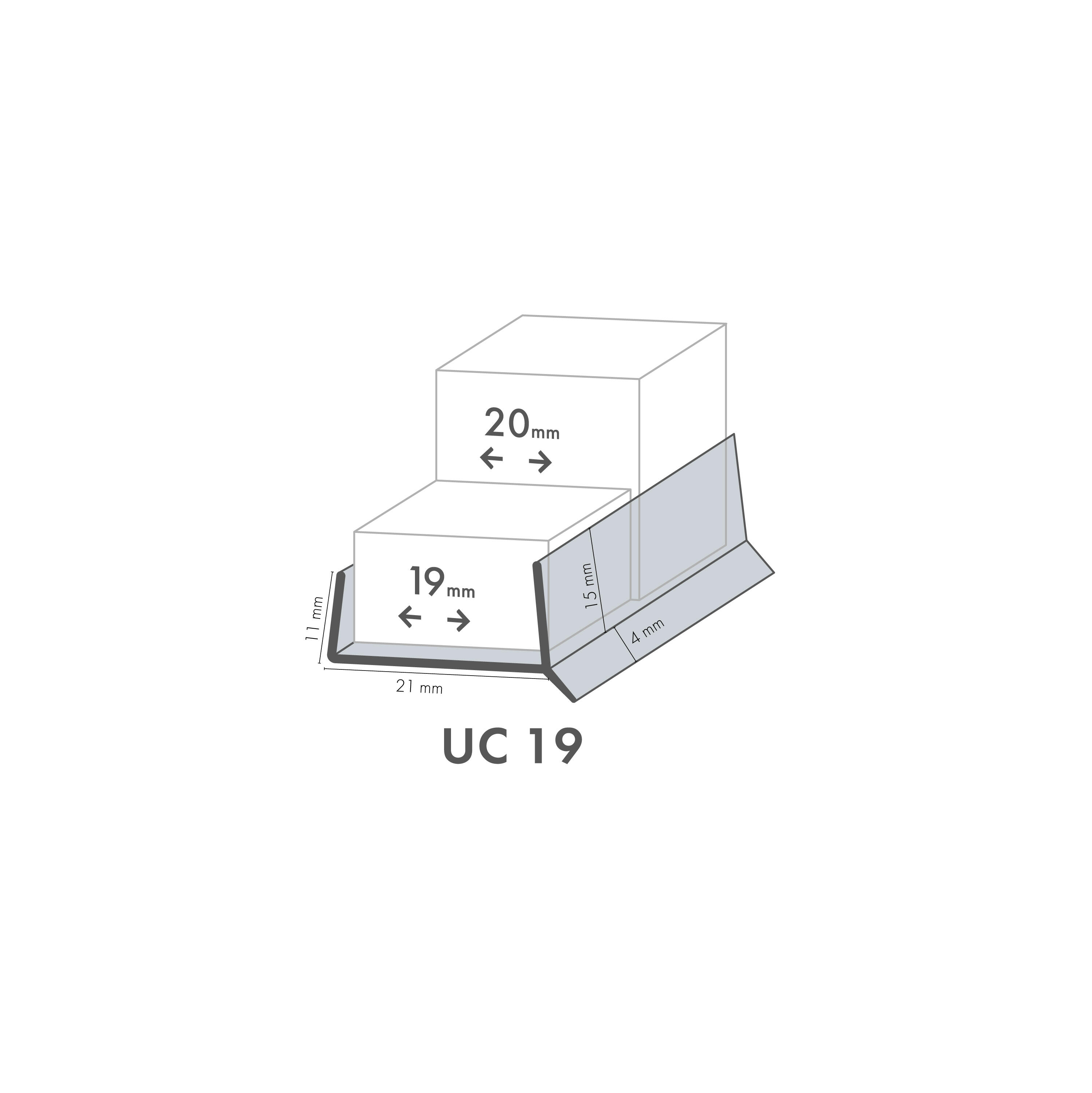 Uszczelka cokołu PVC 18-20 mm 3 m  - 2