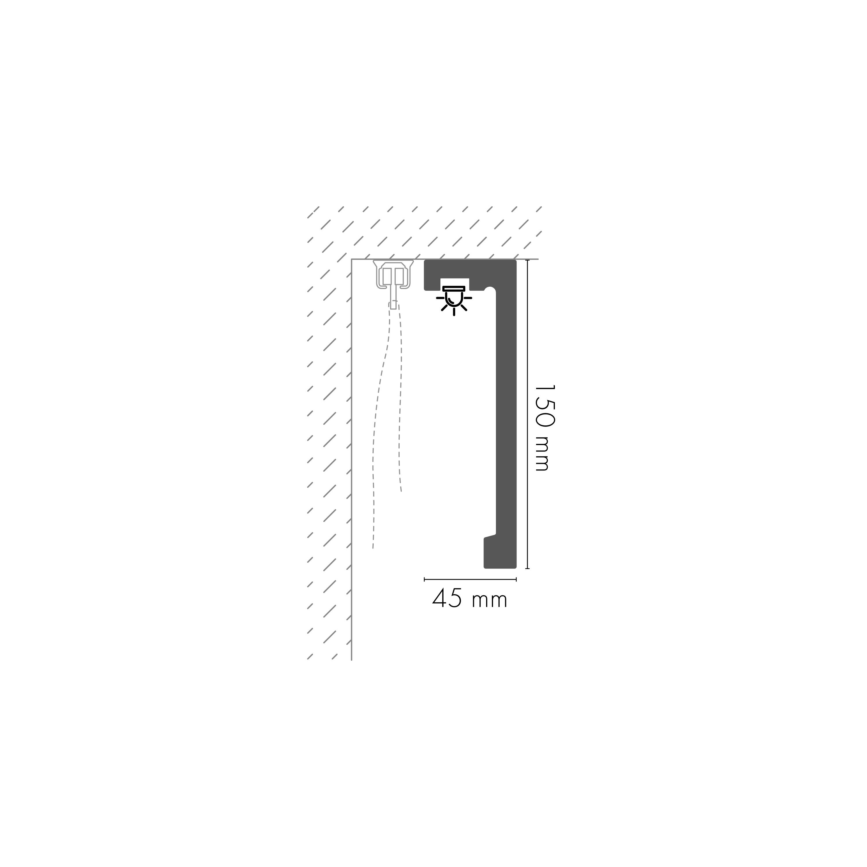 Listwa karniszowa biała 150x45 mm 2,44 m - 2