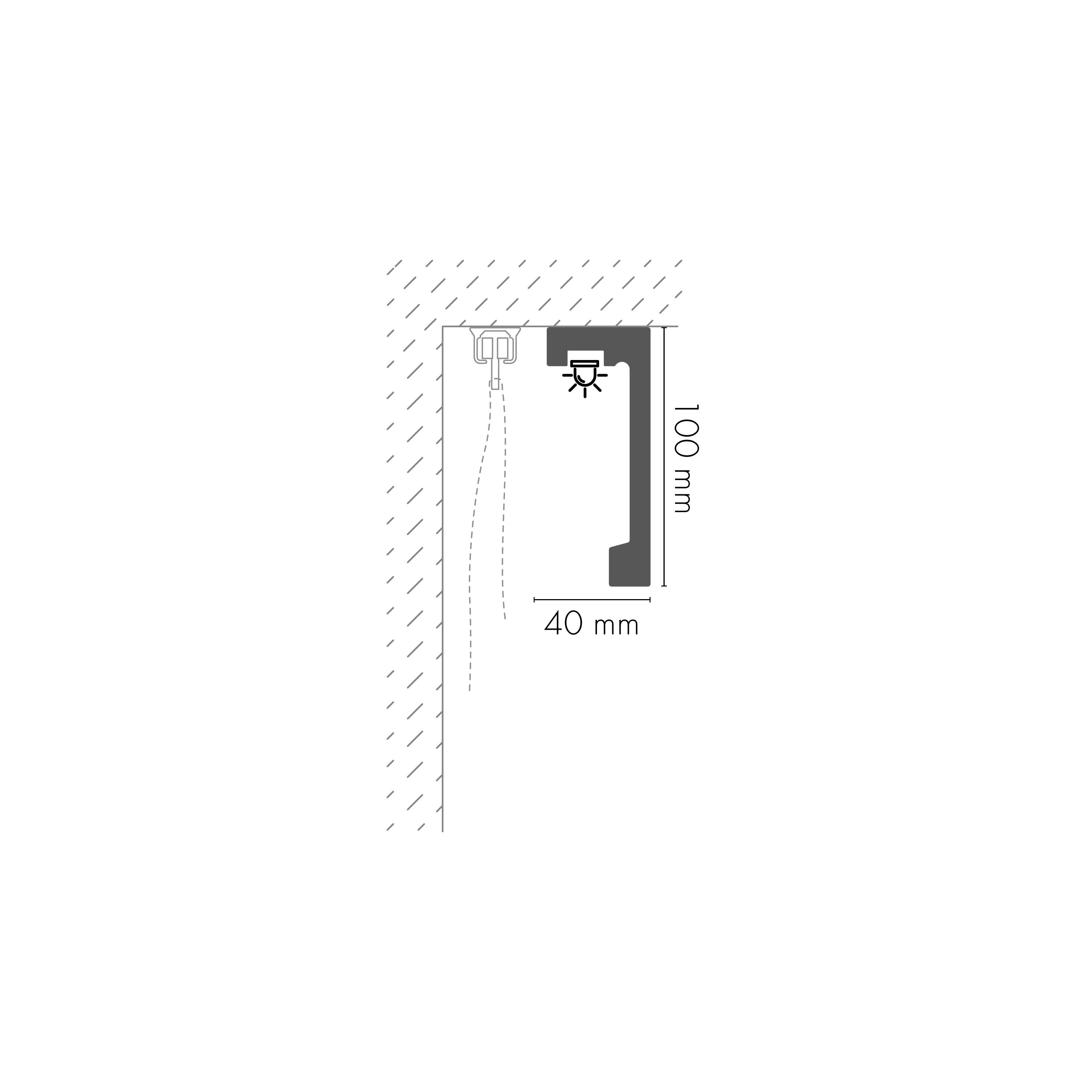 Listwa karniszowa biała 100x40 mm 2,44 m - 2
