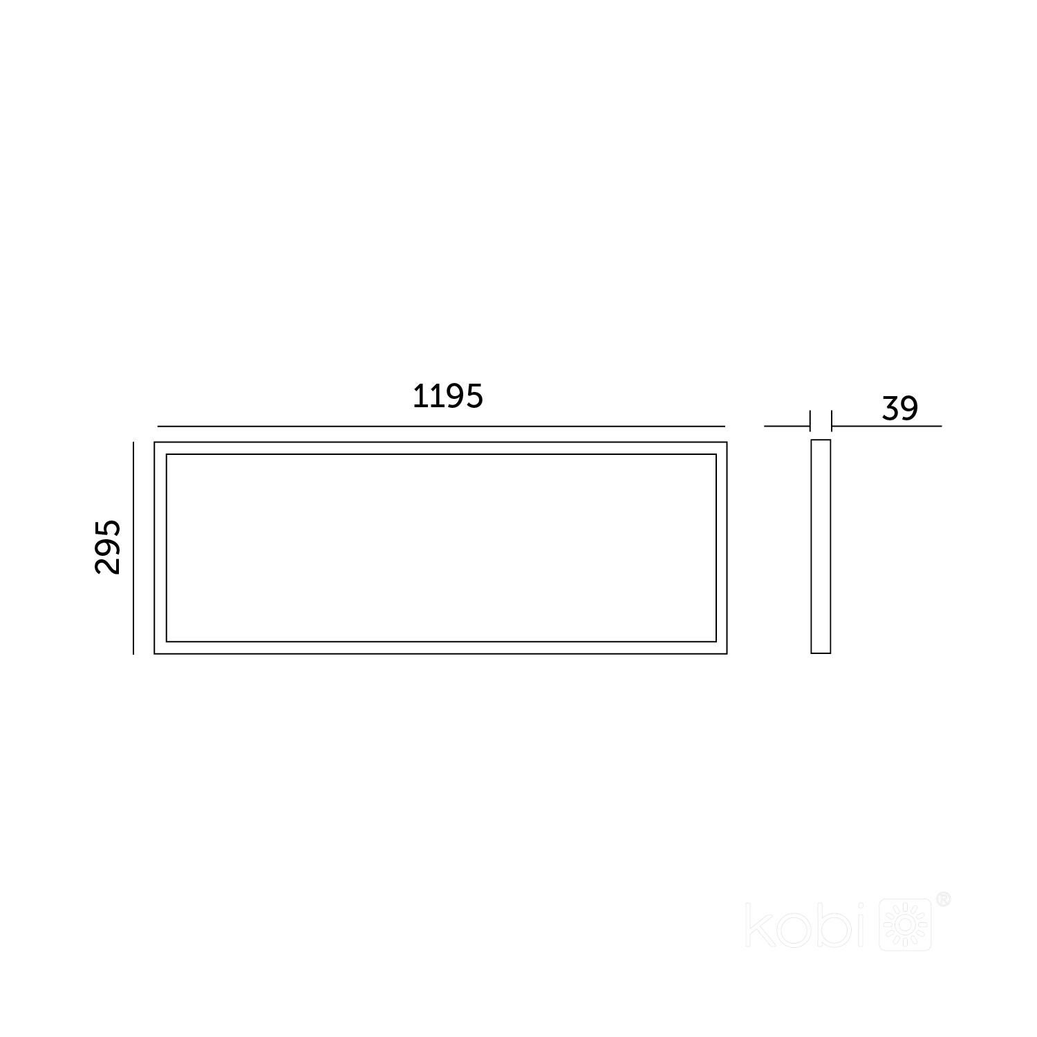 Panel LED natynkowy 30x120 cm 36 W 3960 lm 4000K IP20, czarny - 5