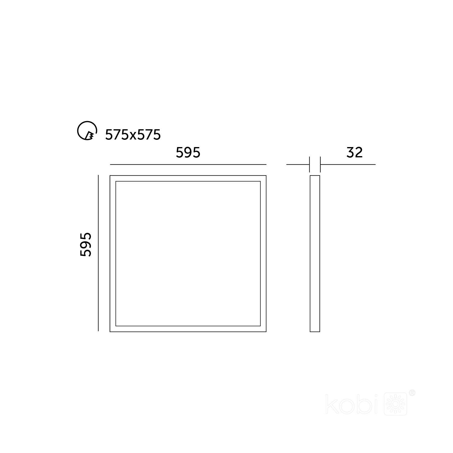 Panel LED podtynkowy 60x60cm 25/36/40W 3250/4680/5200lm 3000/4000/5700K IP44 - 5