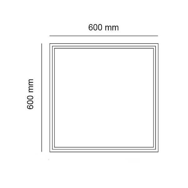 Rama do panelu 60x60 cm klik czarna - 3