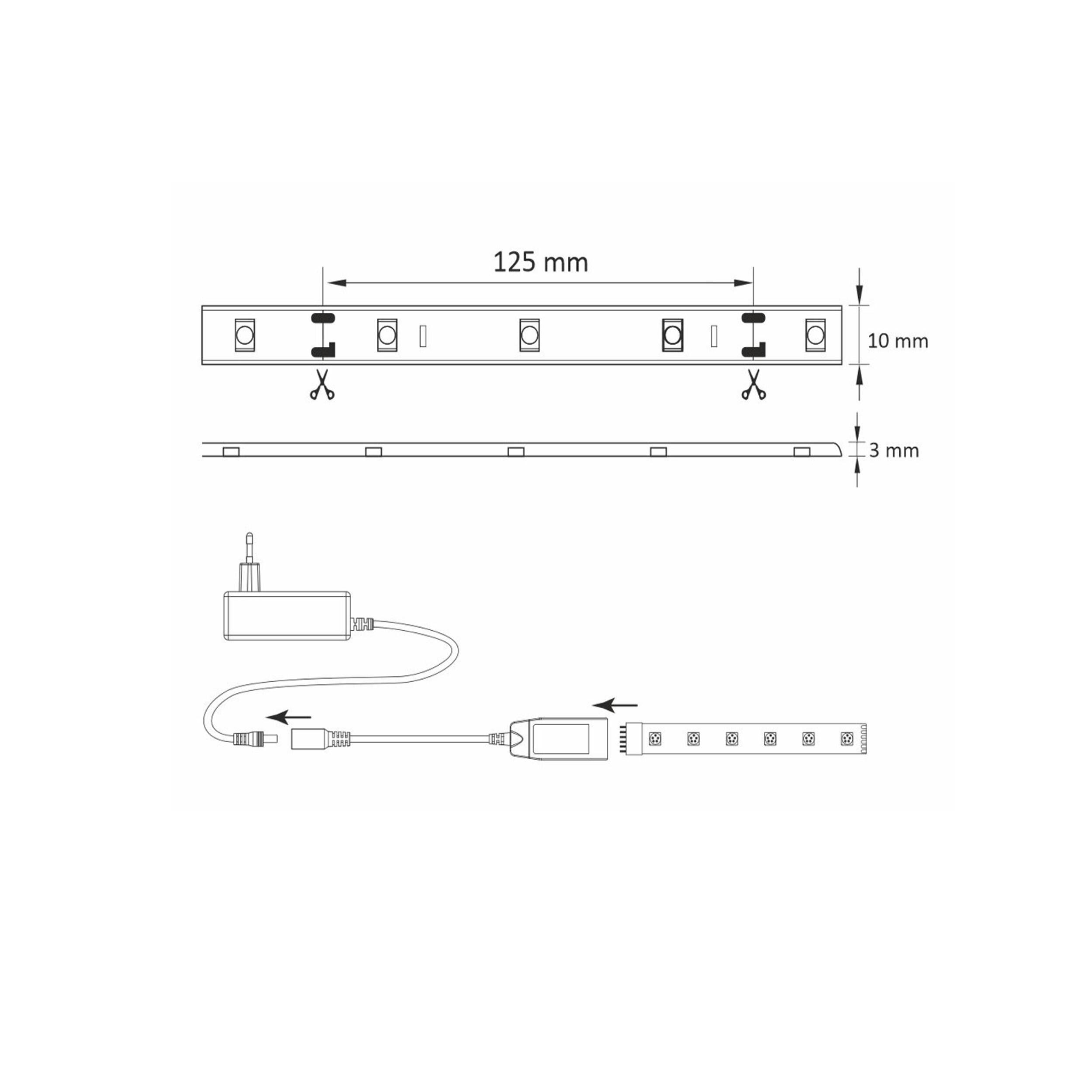 Zestaw taśma LED RGBNW Smart WiFi Tuya 2m RGB+4000K IP65, zasilacz i kontroler - 4