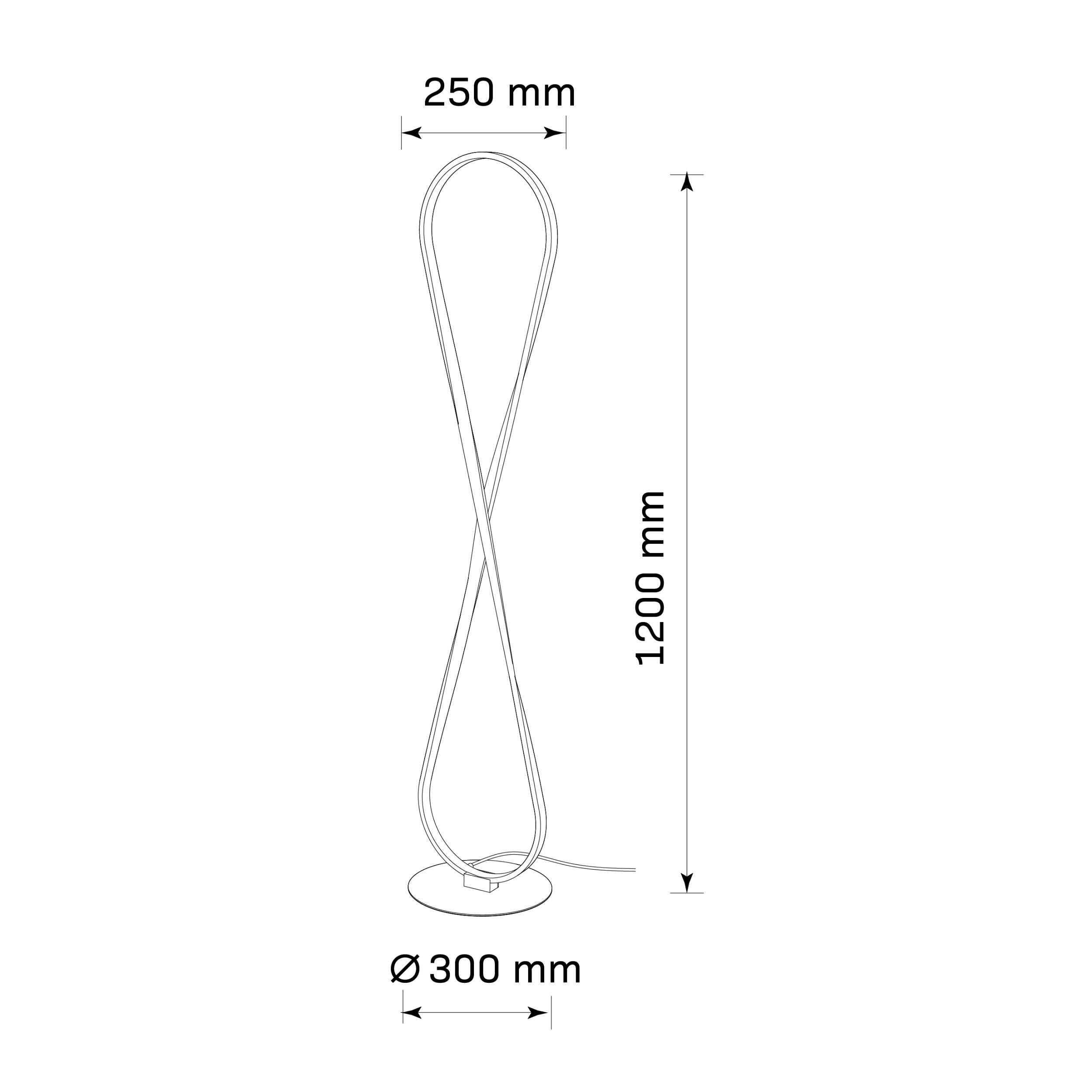 Lampa podłogowa LED Infinito, czarna - 3