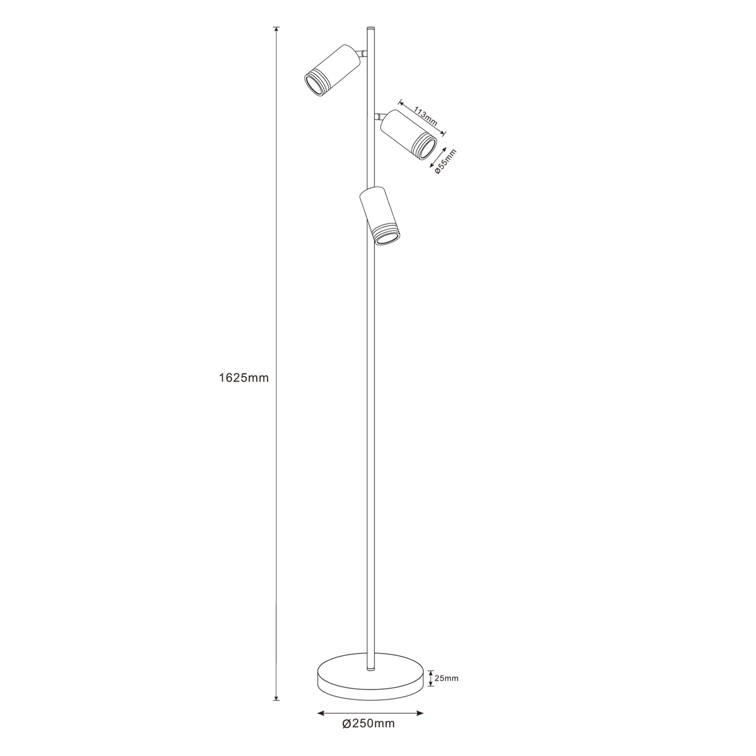 Lampa podłogowa Roma, czarna - 3