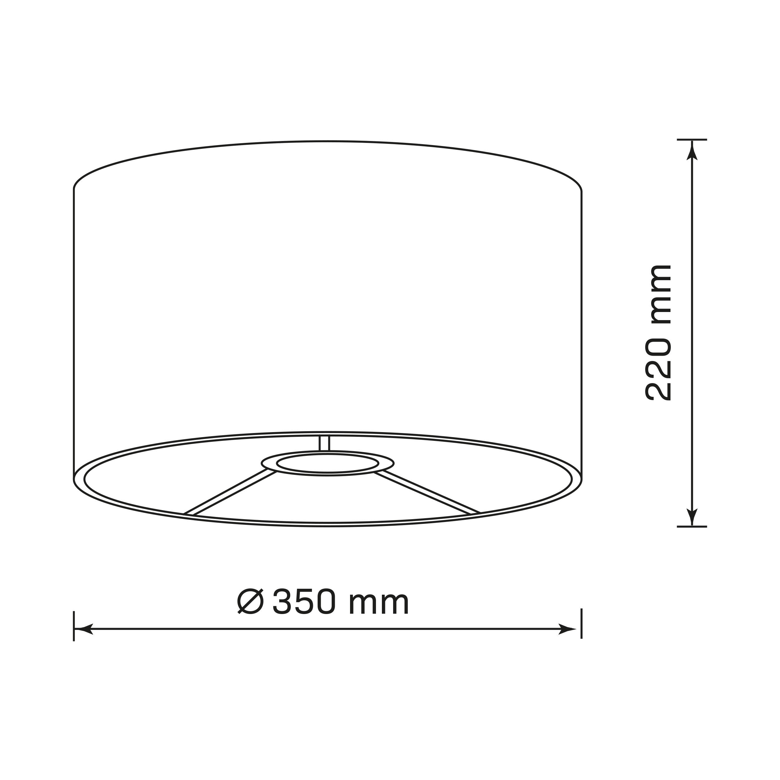 Abażur walec 35 cm, beżowy - 3