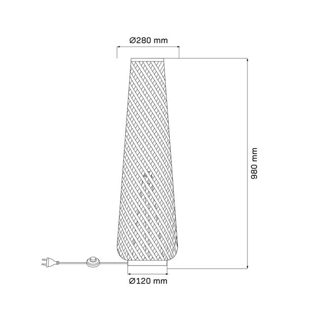 Lampa podłogowa Zanzibar 1xE27 naturalna