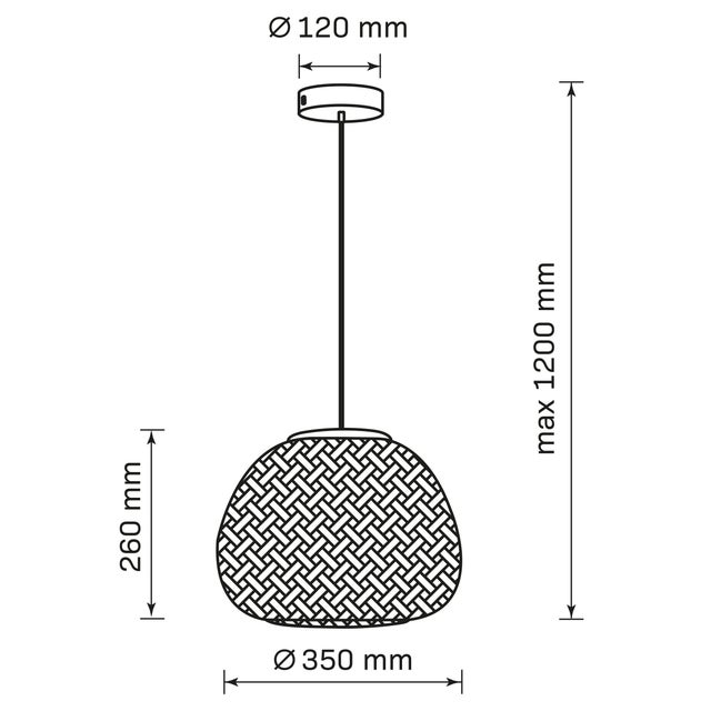 Lampa wisząca Zanzibar 1xE27 natural