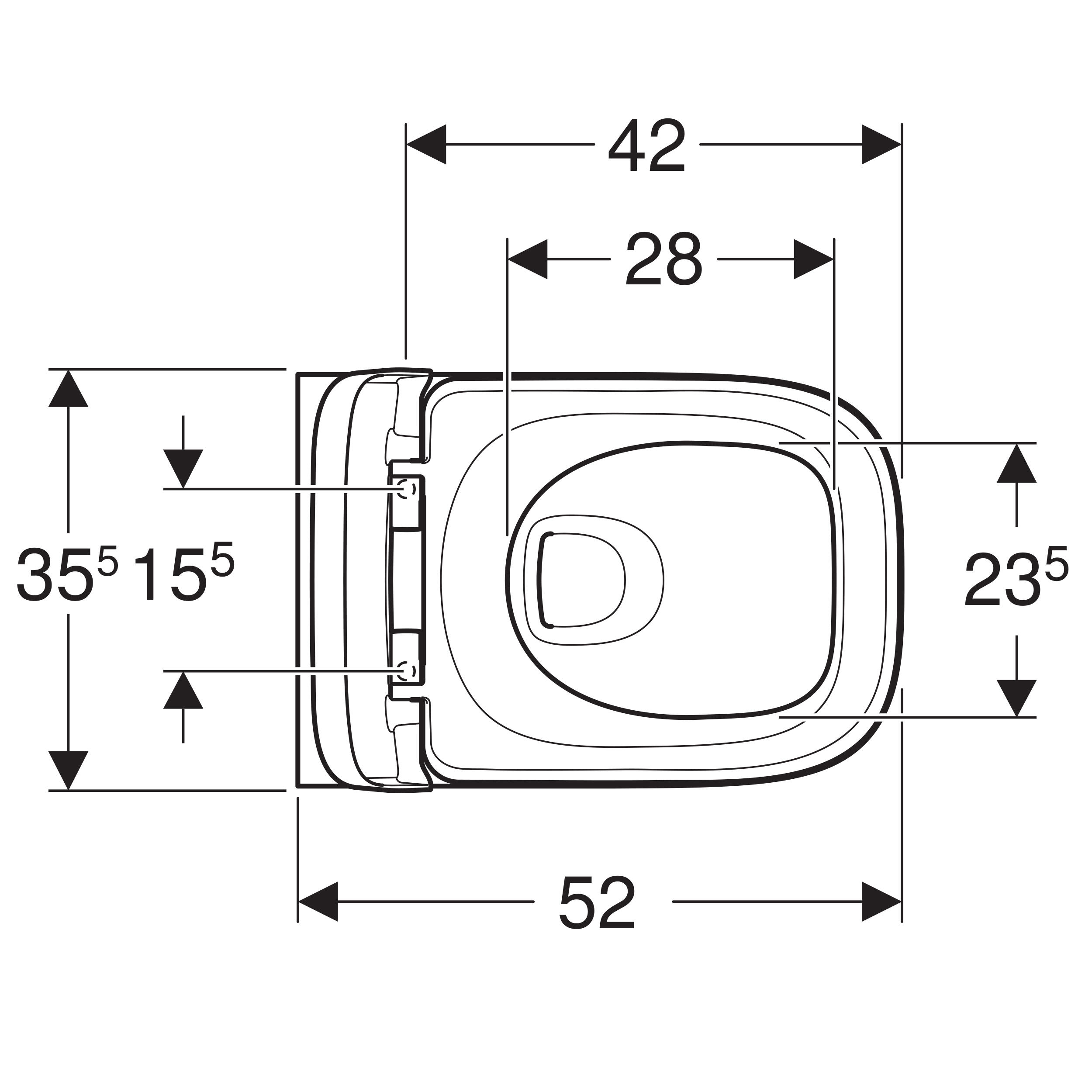 Zestaw podtynkowy WC Geberit Light Square - 2