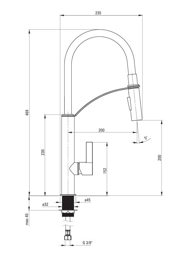 Bateria kuchenna Gerbera czarna/chrom - 2