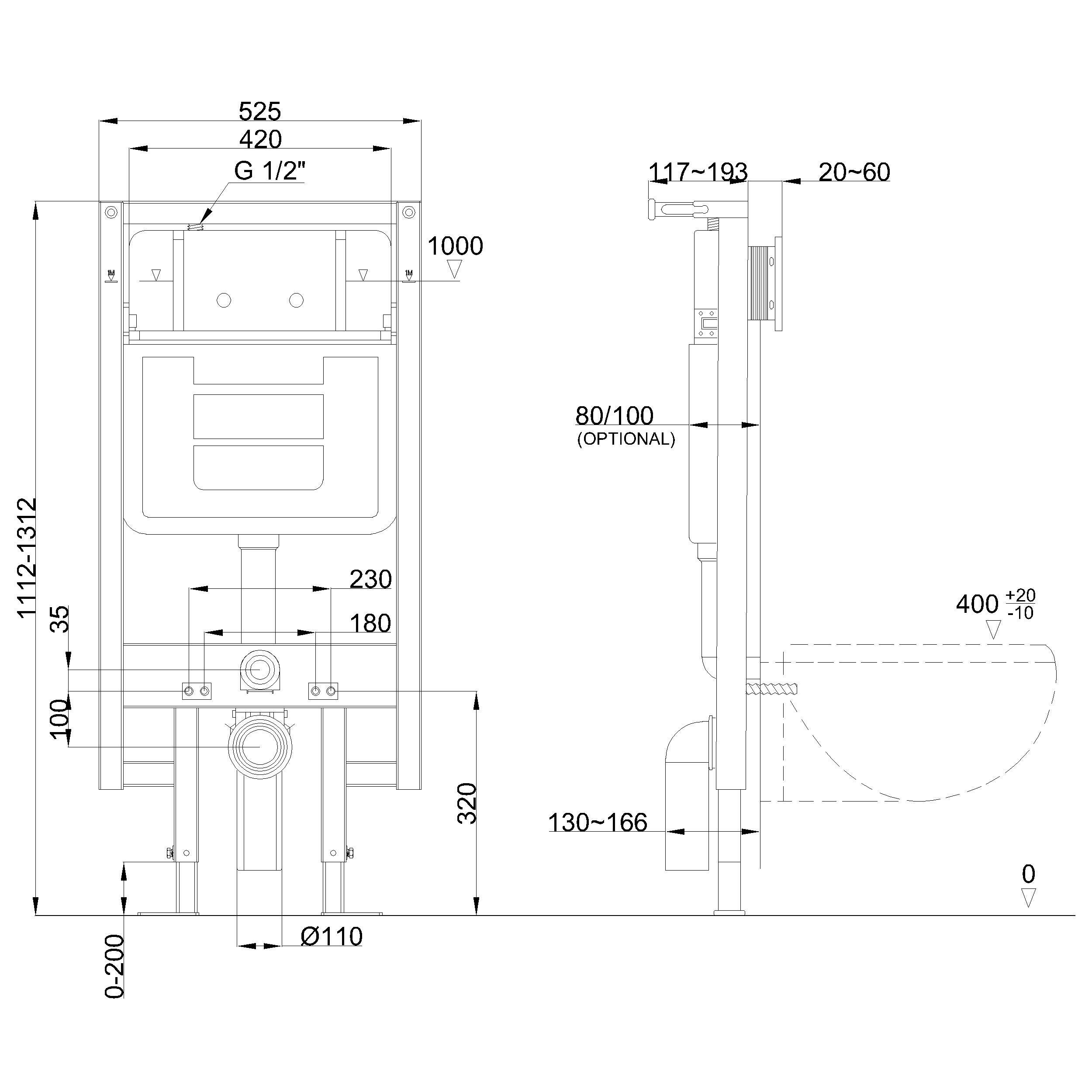 Stelaż WC podtynkowy Invena - 3