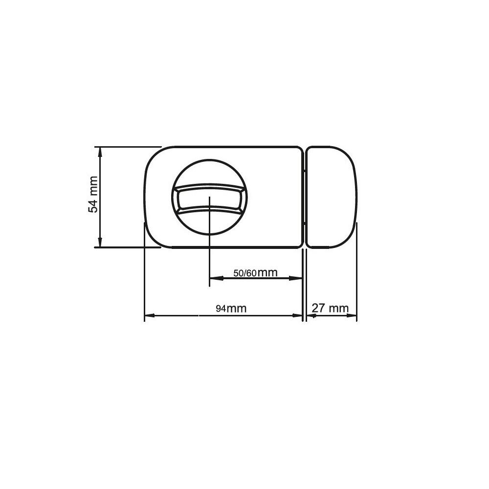 Zamek nawierzchniowy uniwersalny TBV56 50x60 mm - 2