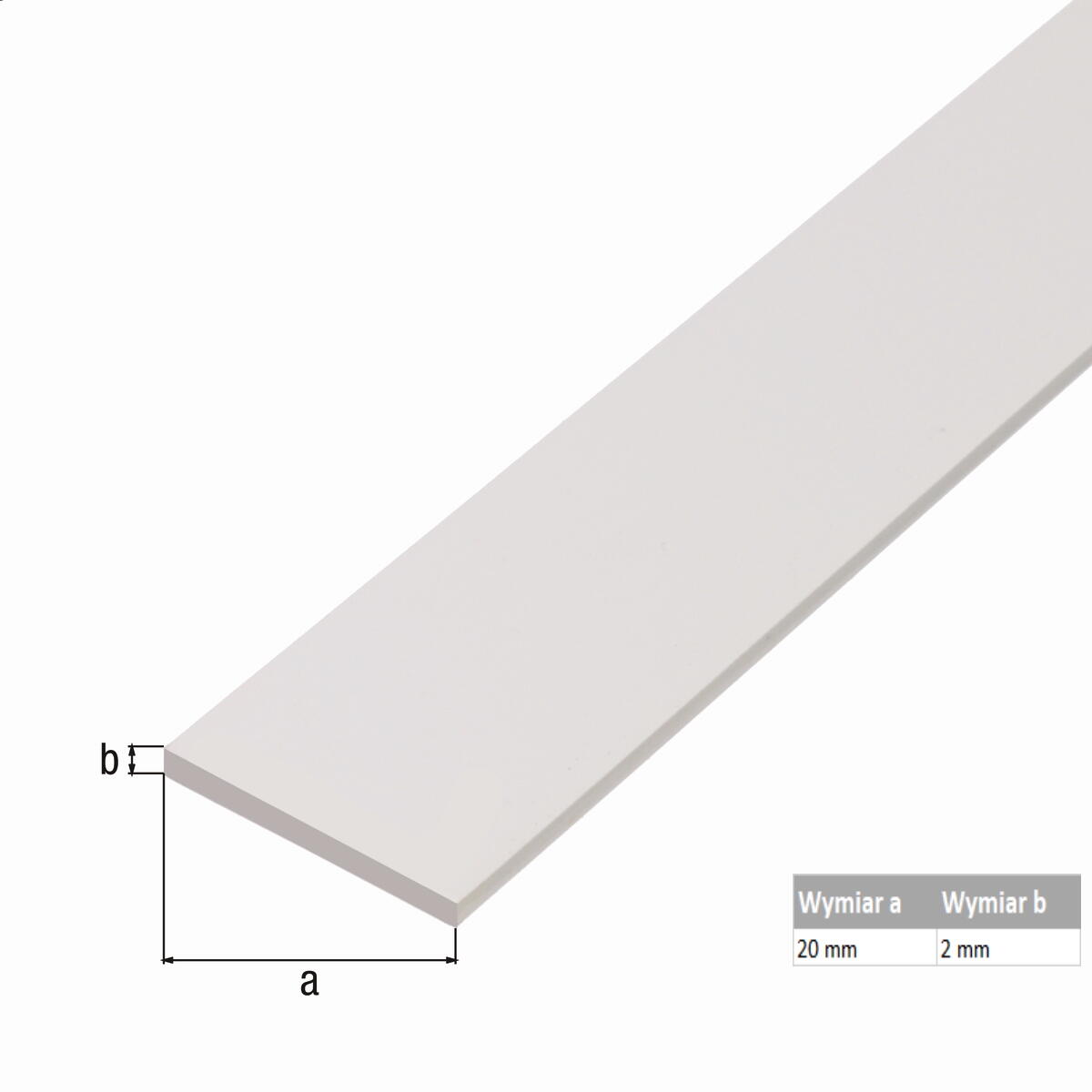 Płaskownik PCV 1000x20x2 mm - 2