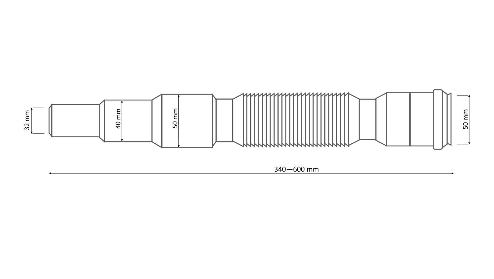 Złącze wieloredukcyjne Coflex z uszczelką 40 mm dł. 31-59 cm - 2