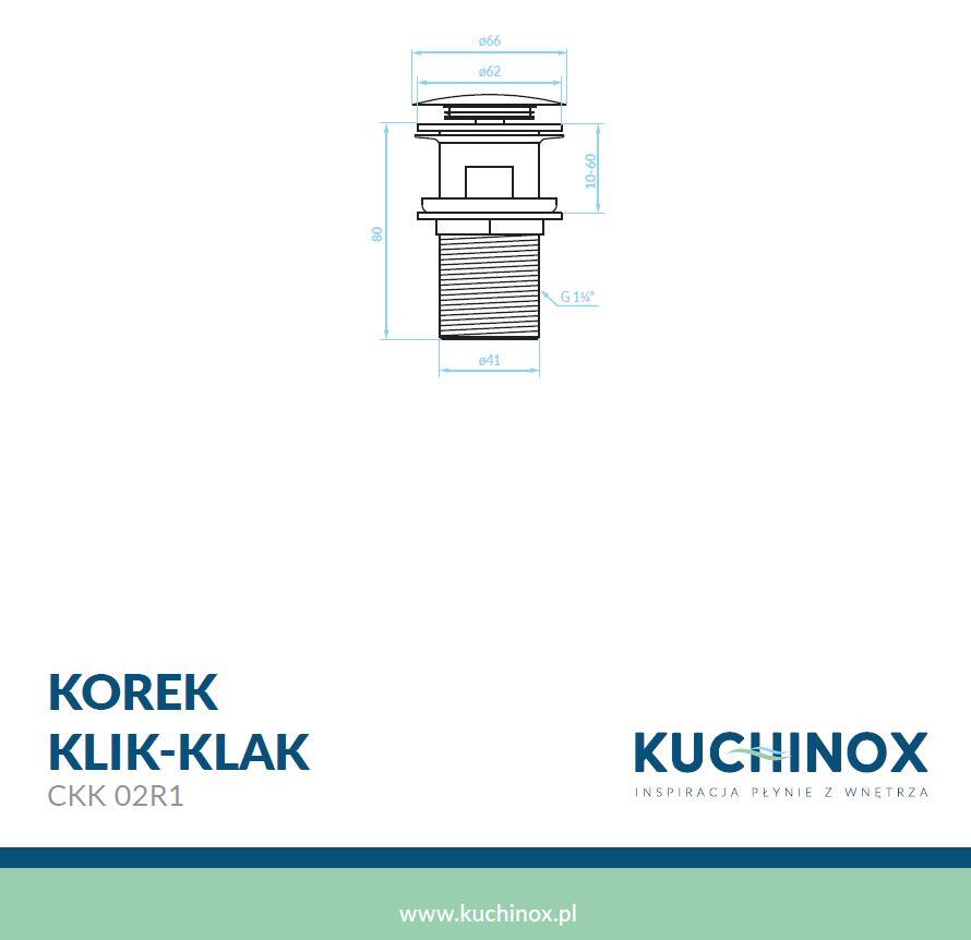 Korek klik-klak duży z przelewem - 2
