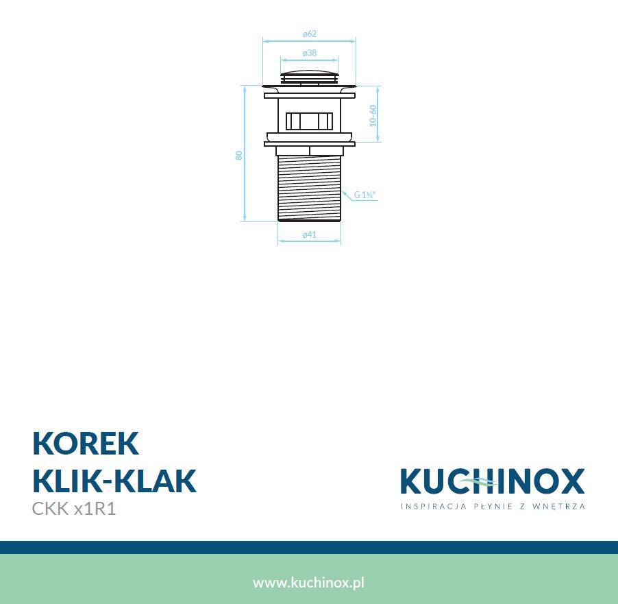 Korek klik-klak mały z przelewem - 2