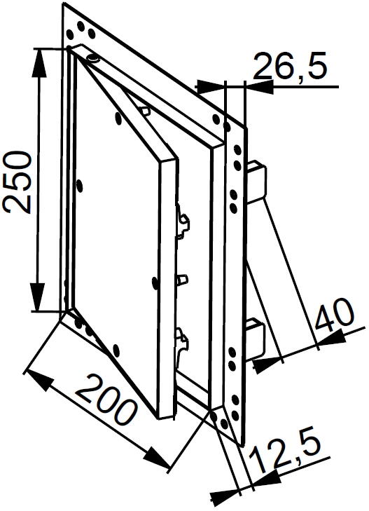 Klapa rewizyjna 20x25x1.25 - 2
