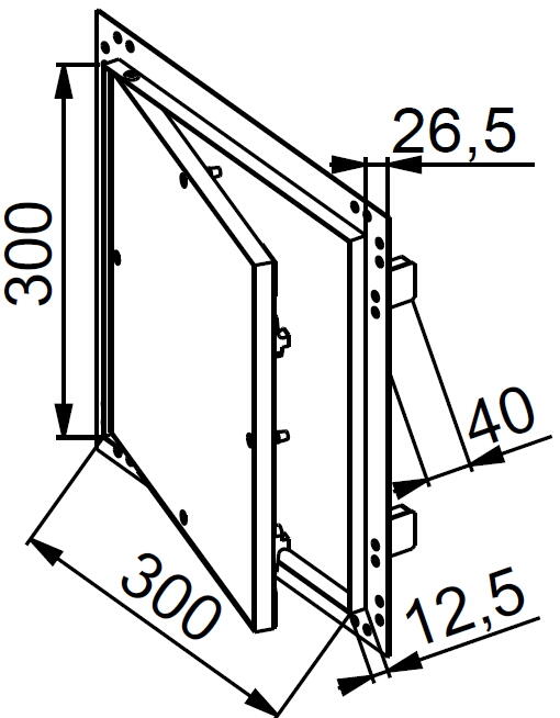 Klapa rewizyjna 30x30x1.25 - 2